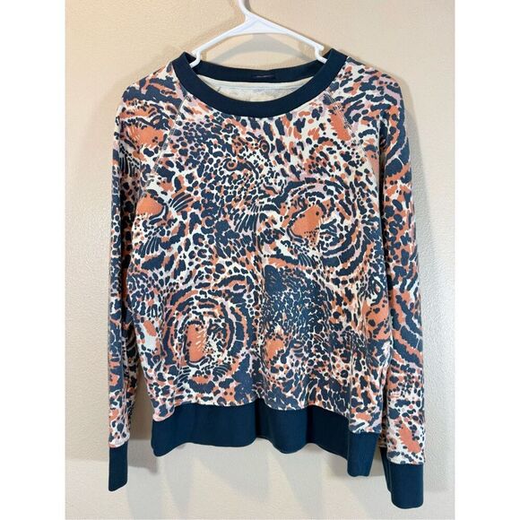 Mother The Square Lightweight Leopard Sweatshirt Woman’s Small - Picture 3 of 11